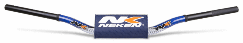 Neken Handlebar, white-blue, pad blue