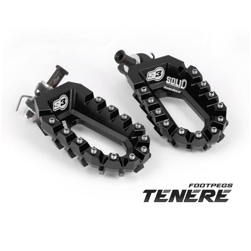 S3 Footrest Solid Aluminium Black